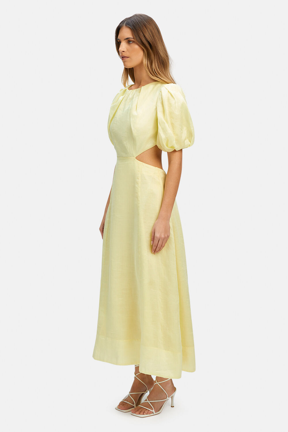 MALINA MIDI DRESS in colour BUTTERCUP