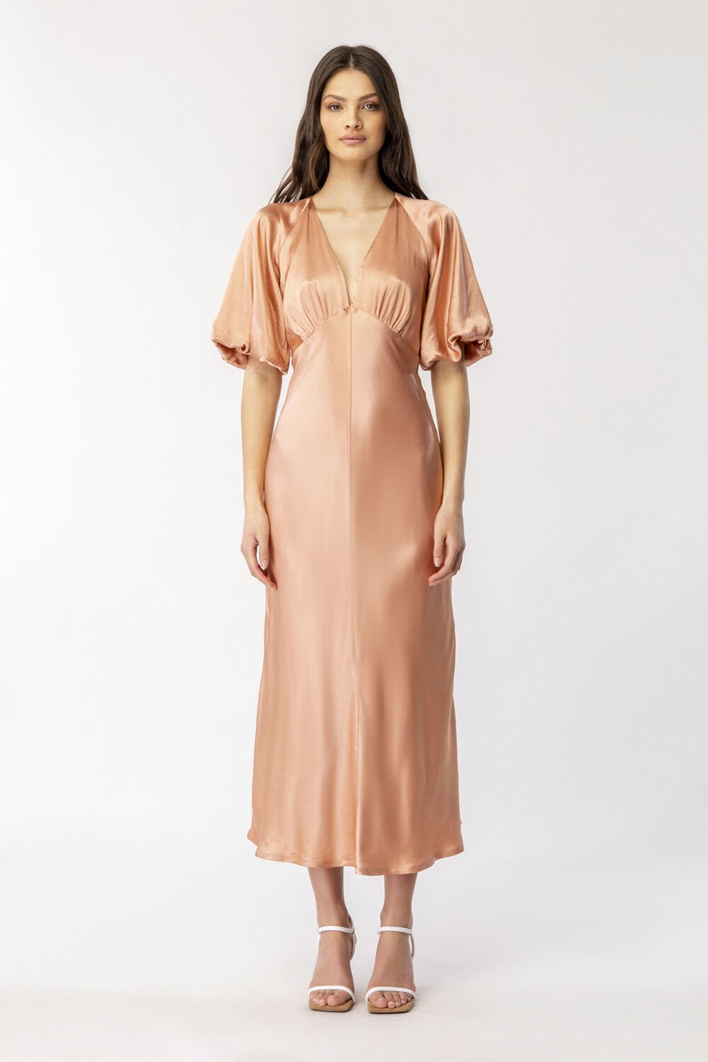 Midi cheap dress satin
