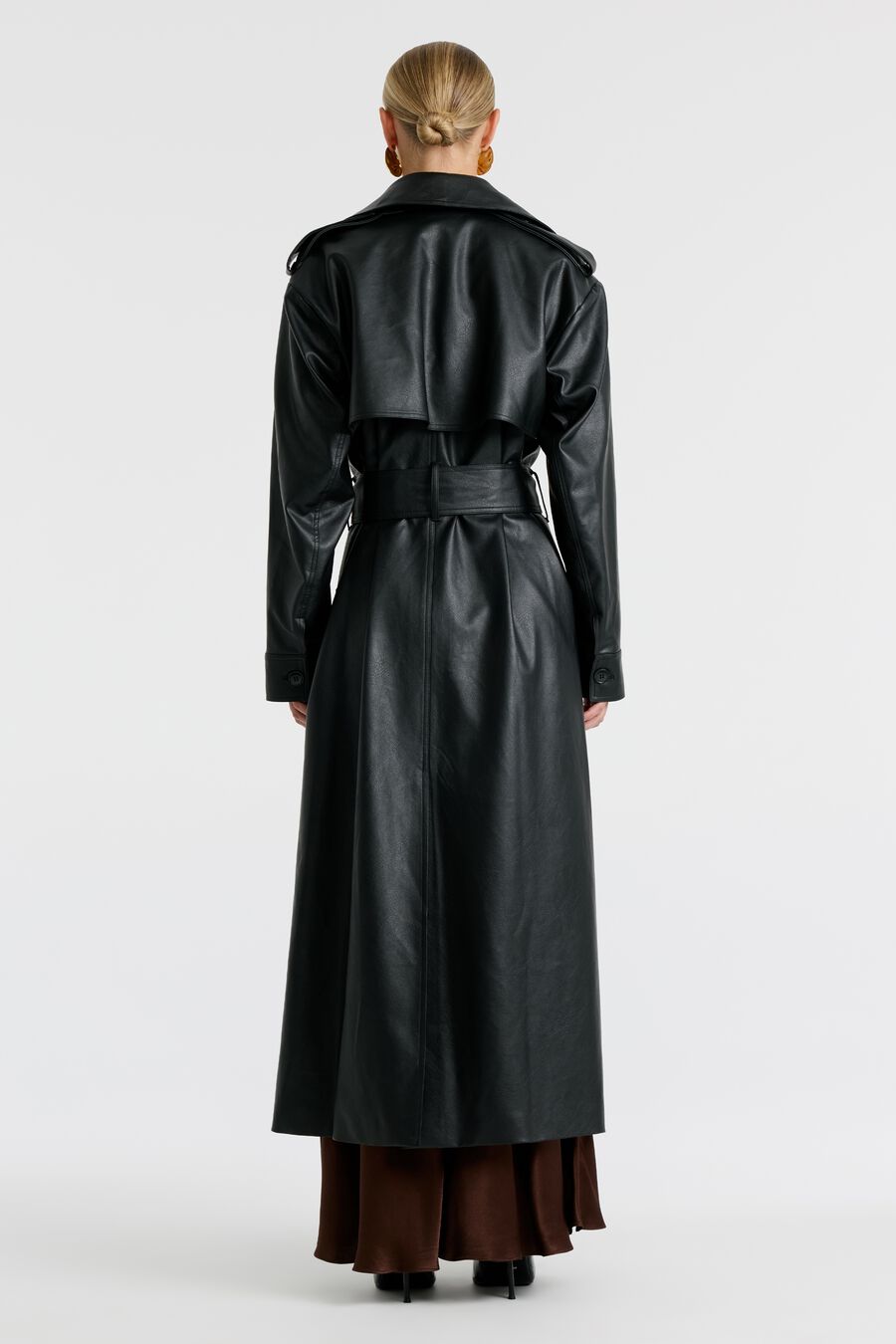 Luca Vegan Leather Trench