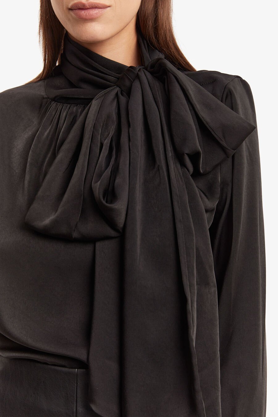 CASTIAN SATIN BLOUSE in colour BLACK