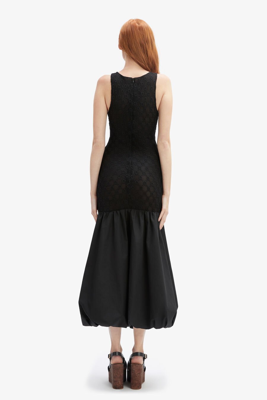 Melody Lace Poplin Maxi Dress