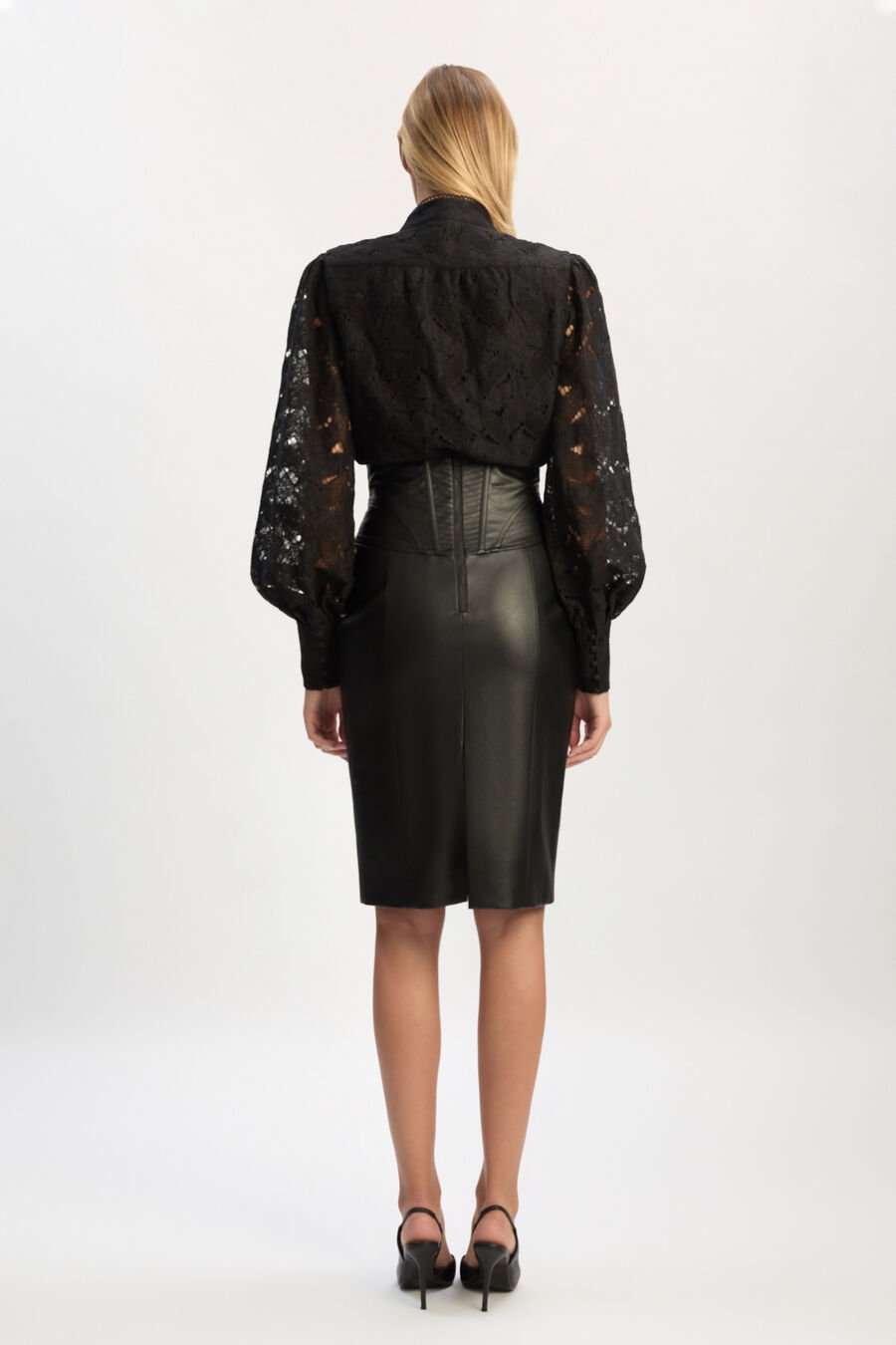 OLESSIA LACE BODYSUIT in colour Black