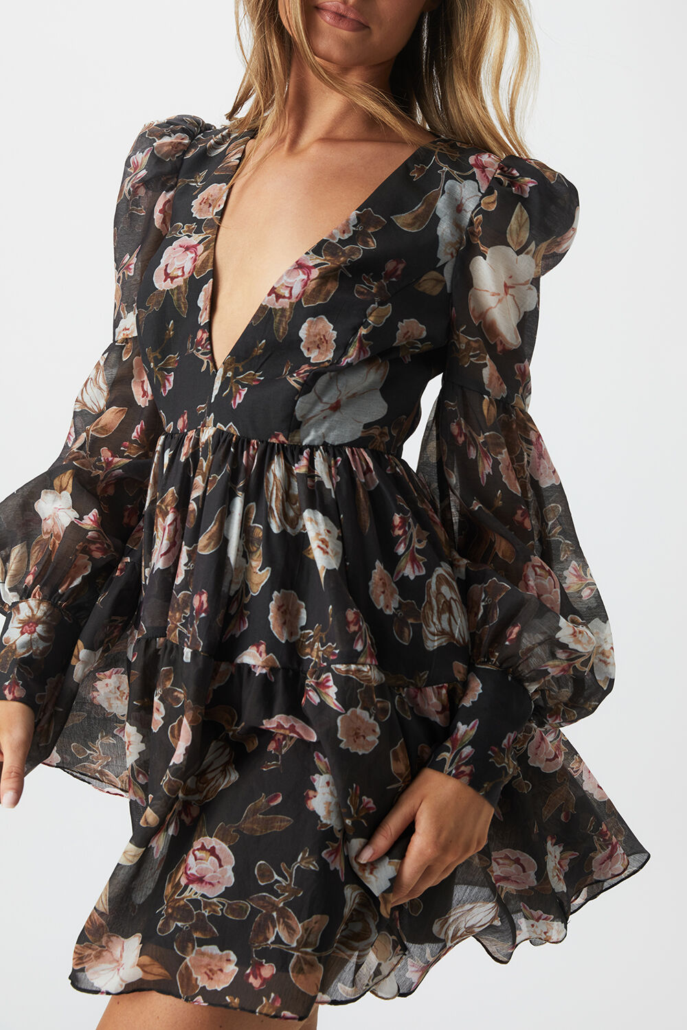 Bardot floral mini dress online