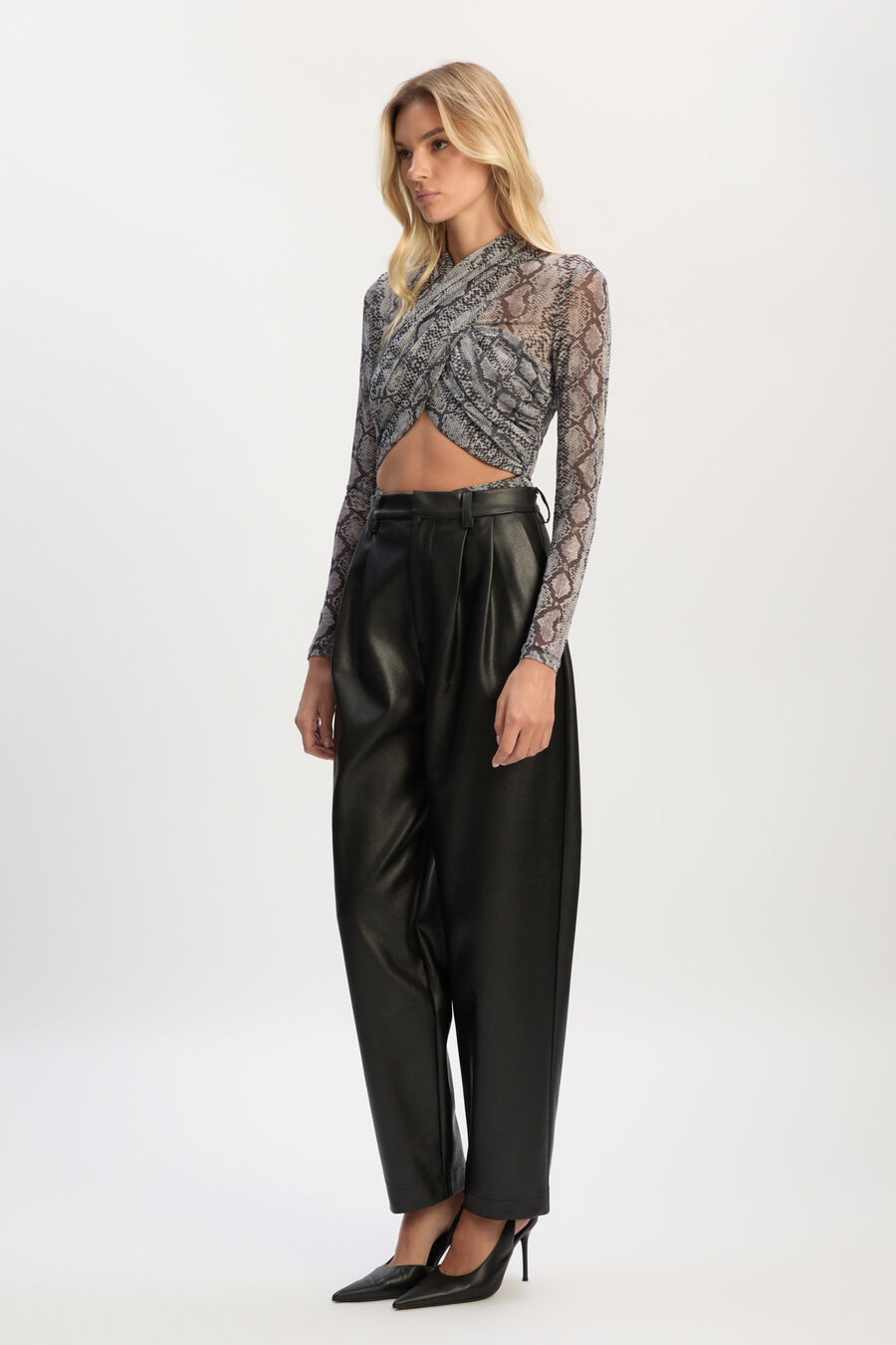 Aliyah Printed Wrap Bodysuit