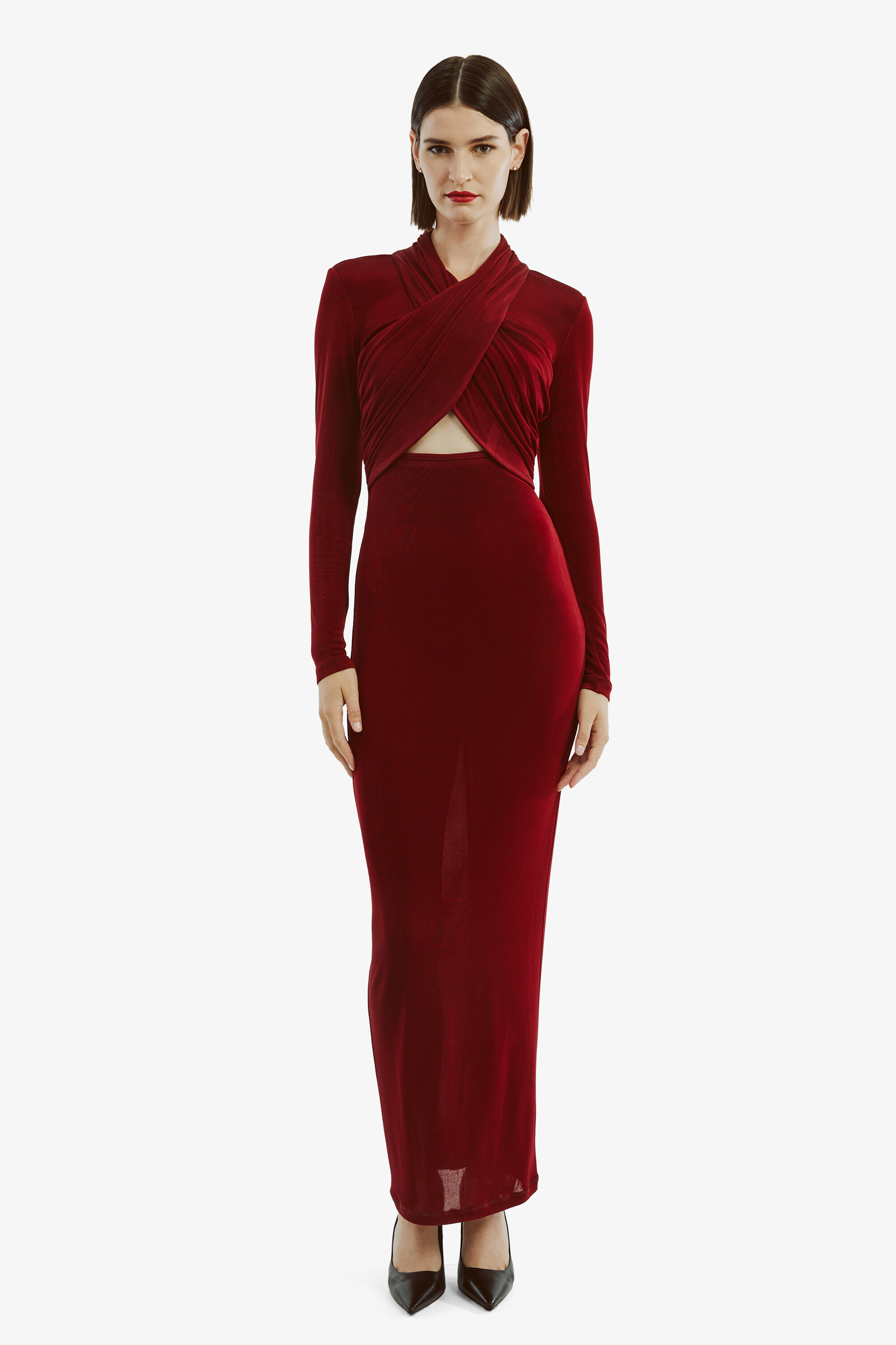 Bardot slinky dress top