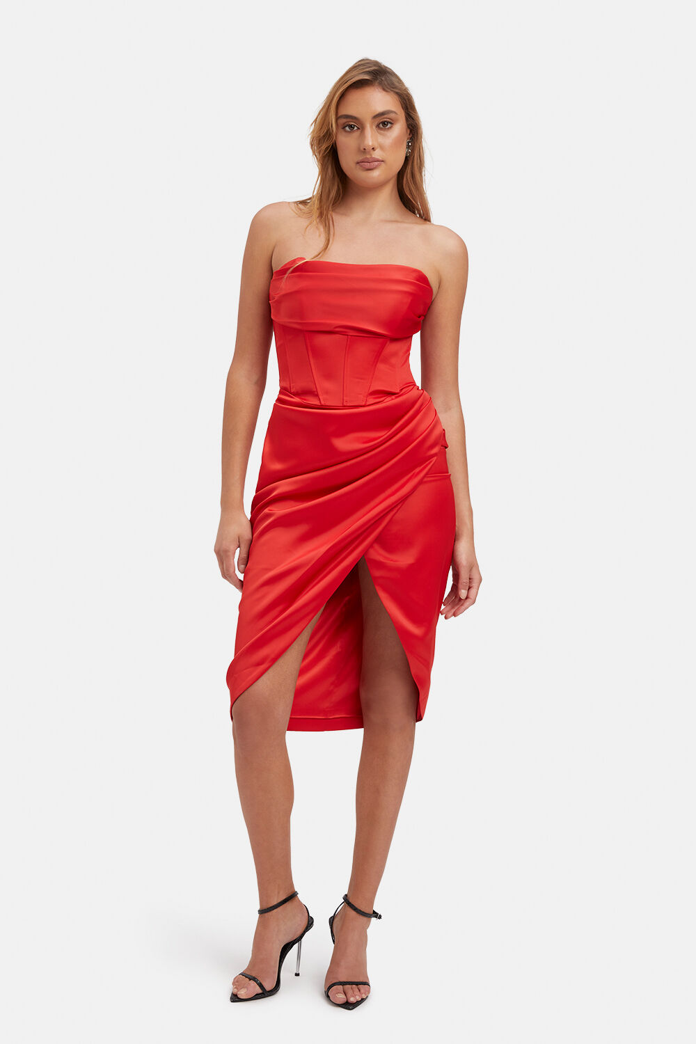 JAMILA CORSET DRESS in colour FIESTA