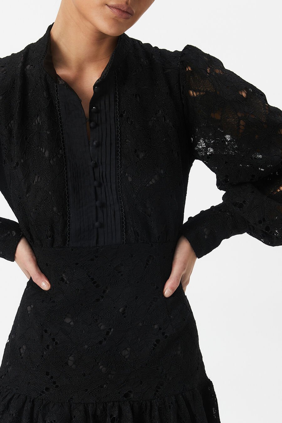 REMY MINI LACE DRESS in colour BLACK
