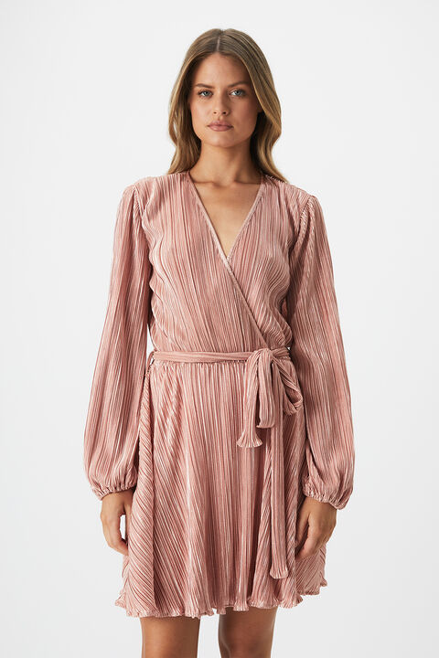 BELLISSA PLEAT DRESS in colour TUSCANY