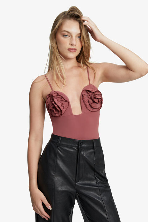PALOMA JERSEY BODYSUIT in colour MOCHA BISQUE