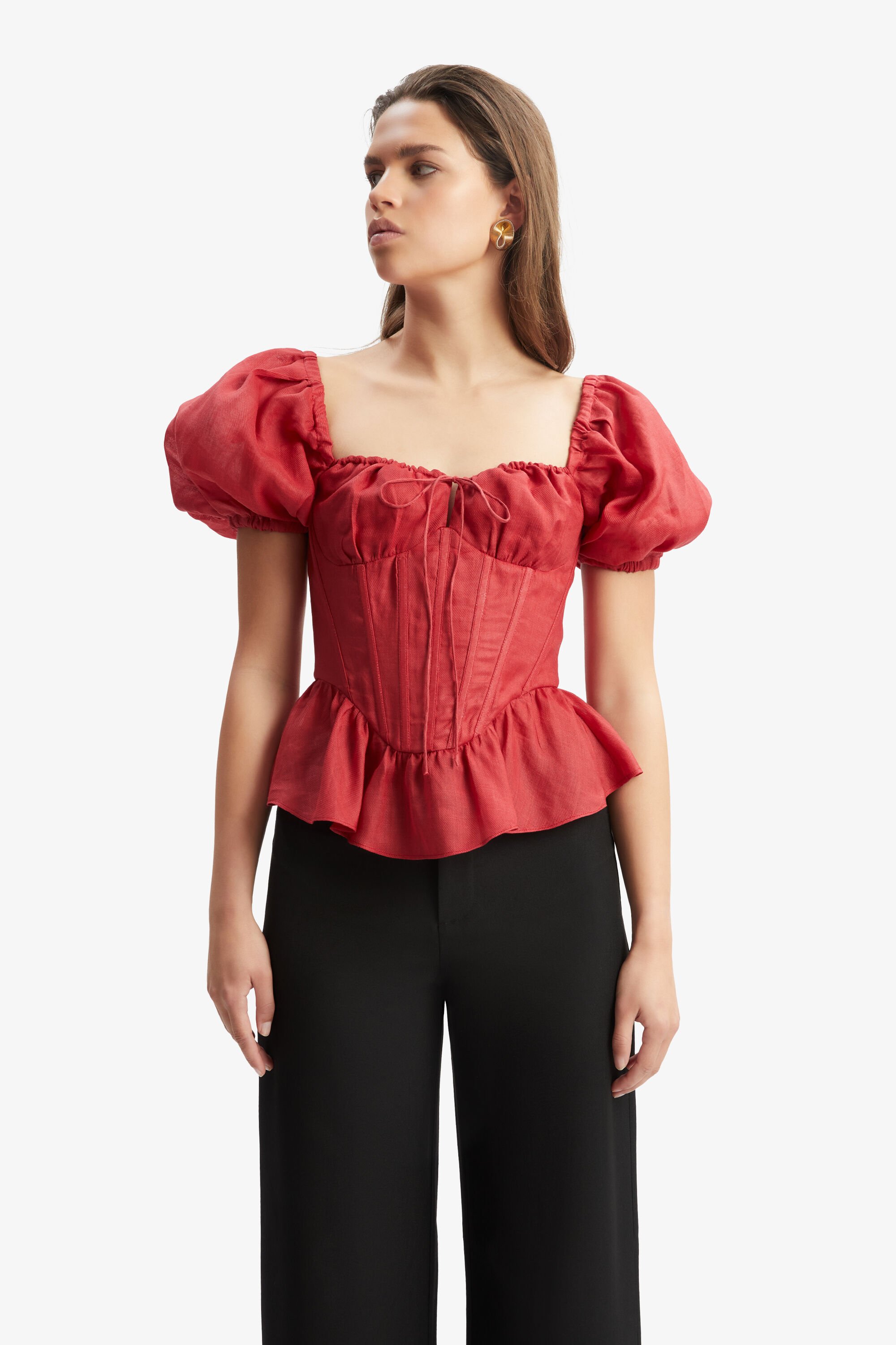 USAGI ONLINE限定カラー】ANNA PUFF TOP（シャツ/ブラウス