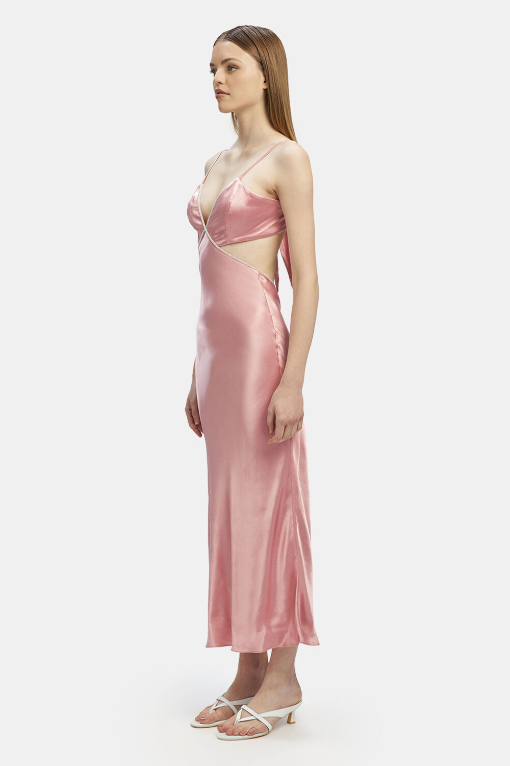 ROME DIAMONTE SLIP DRESS in colour VANILLA CREAM