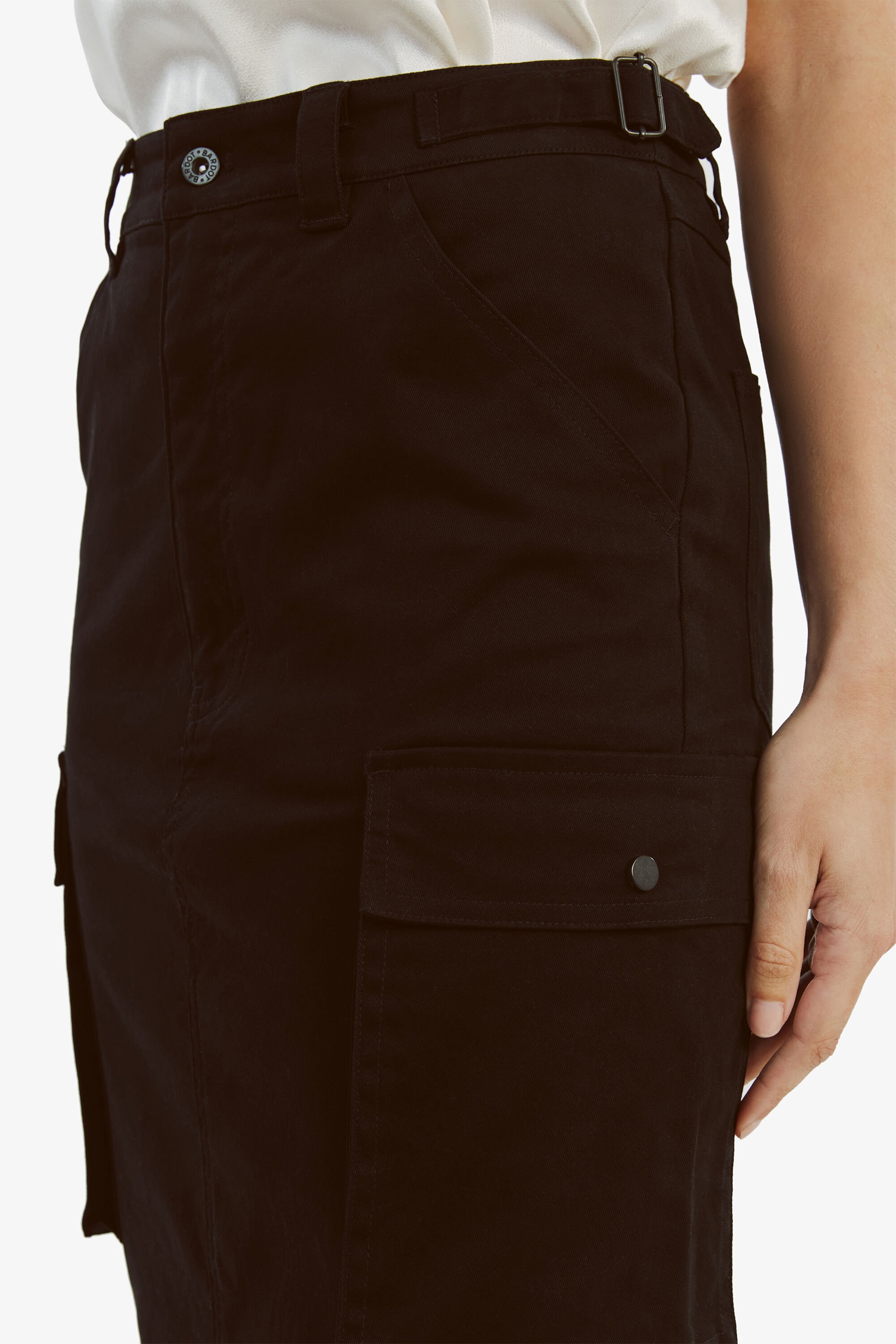 Arco Cargo Maxi Skirt In Black | Bardot