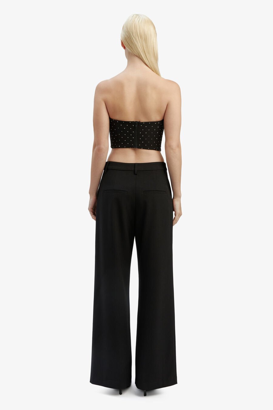 ELENI STUD BUSTIER in colour BLACK