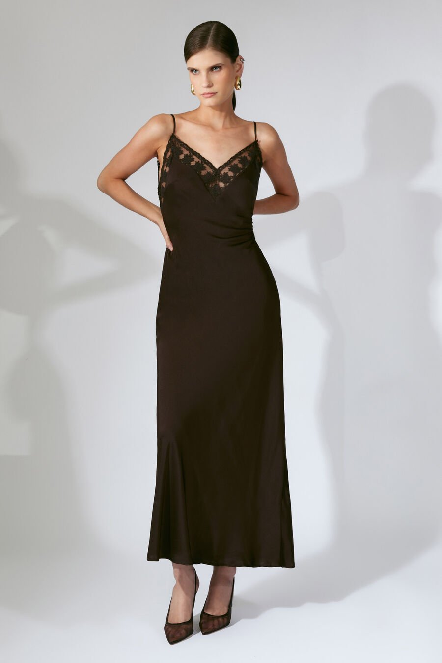 Bonita Lace Trim Maxi Dress