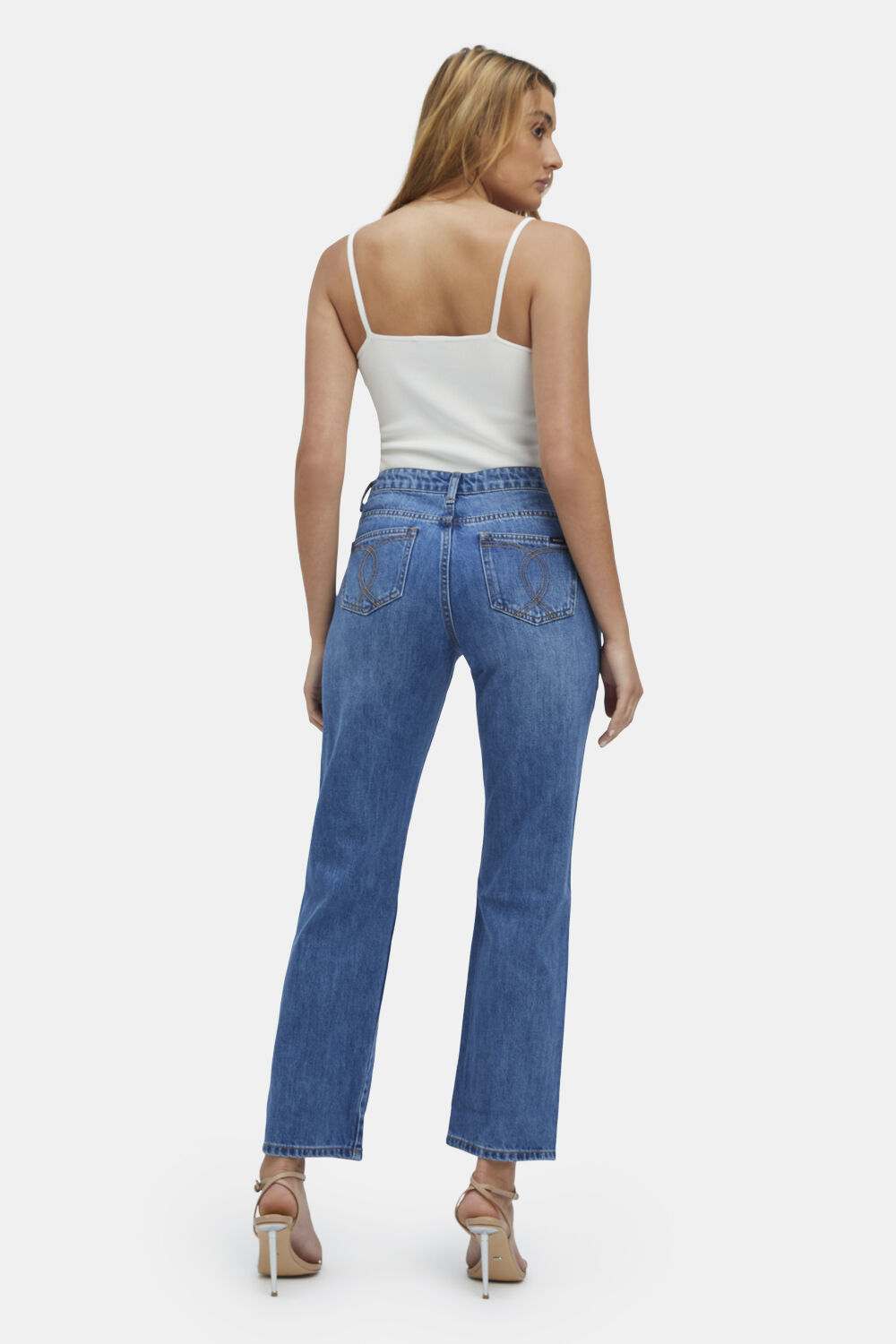 LOLA HIPSTER STRAIGHT LEG JEAN in colour CITADEL