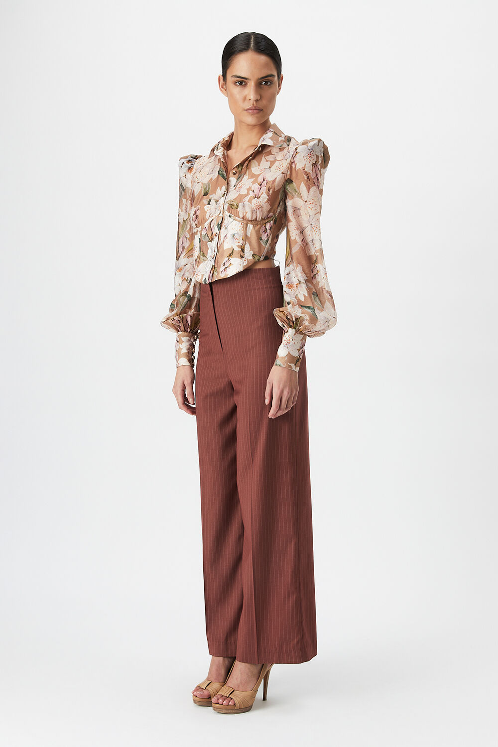 VALENTINA CORSET SHIRT in colour LILY FLORAL