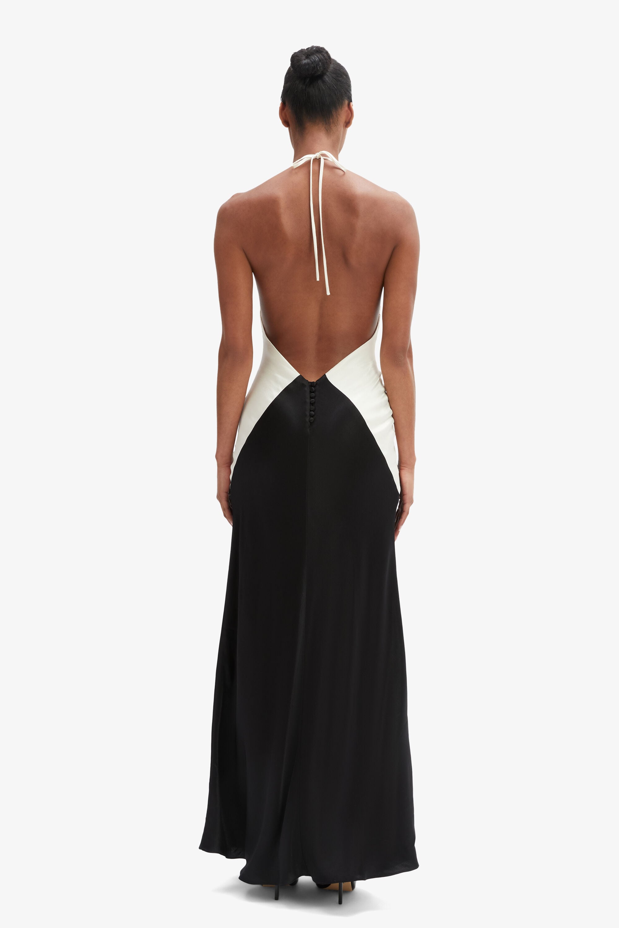 Yve Contrast Halter Dress In Black Ivory | Bardot Yve Contrast Halter Dress In Black Ivory | Bardot