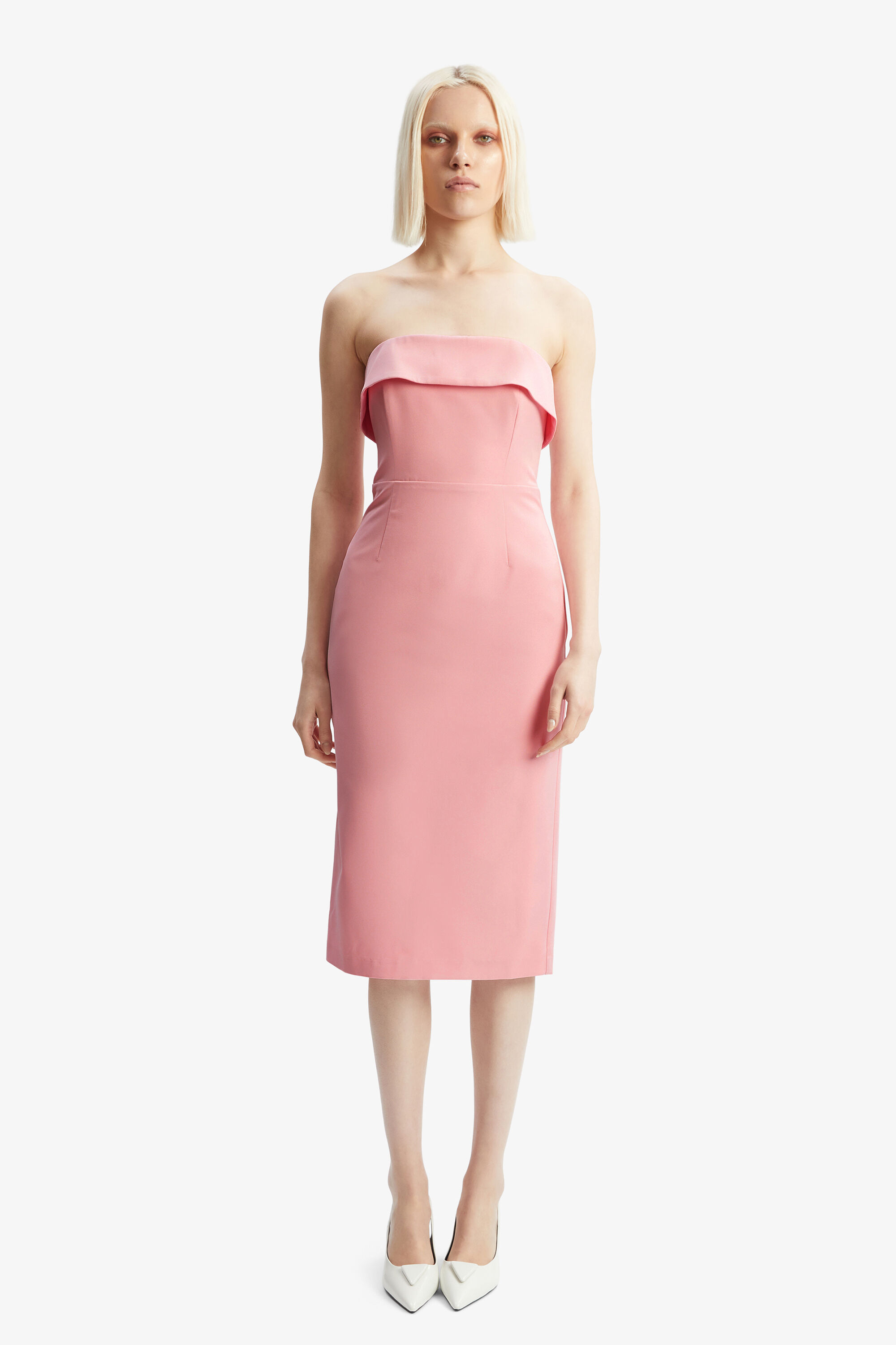 Pink Boutique Bardot Pink Georgia Dress In Light Pink Bardot