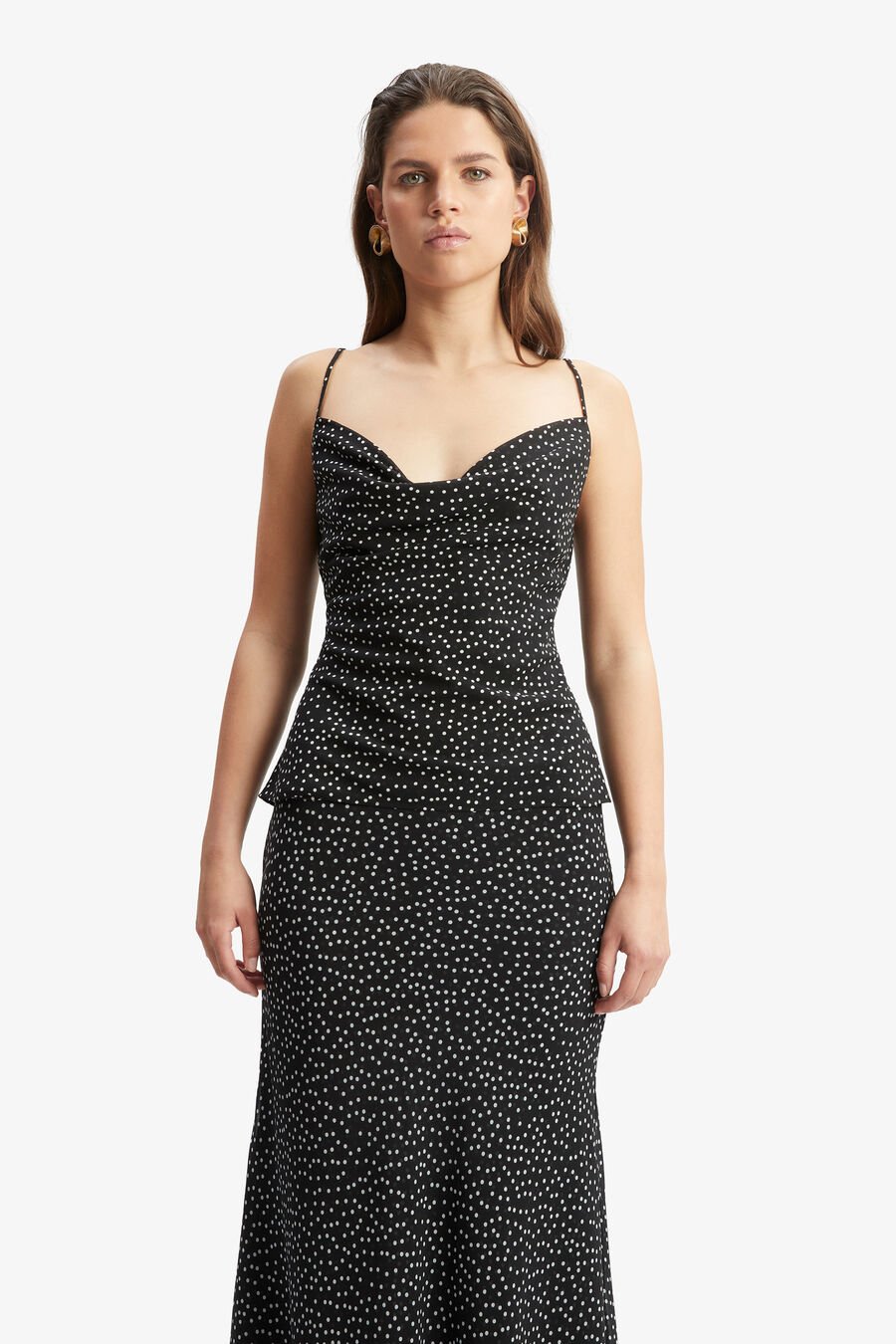 Monroe Cowl Neck Spot Cami