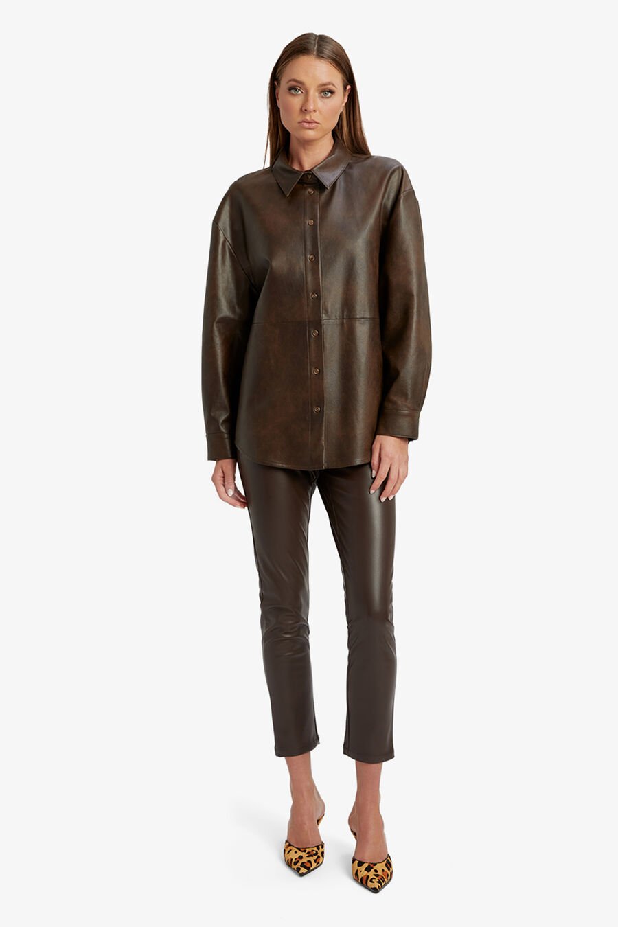 Jaedon Vegan Leather Shirt