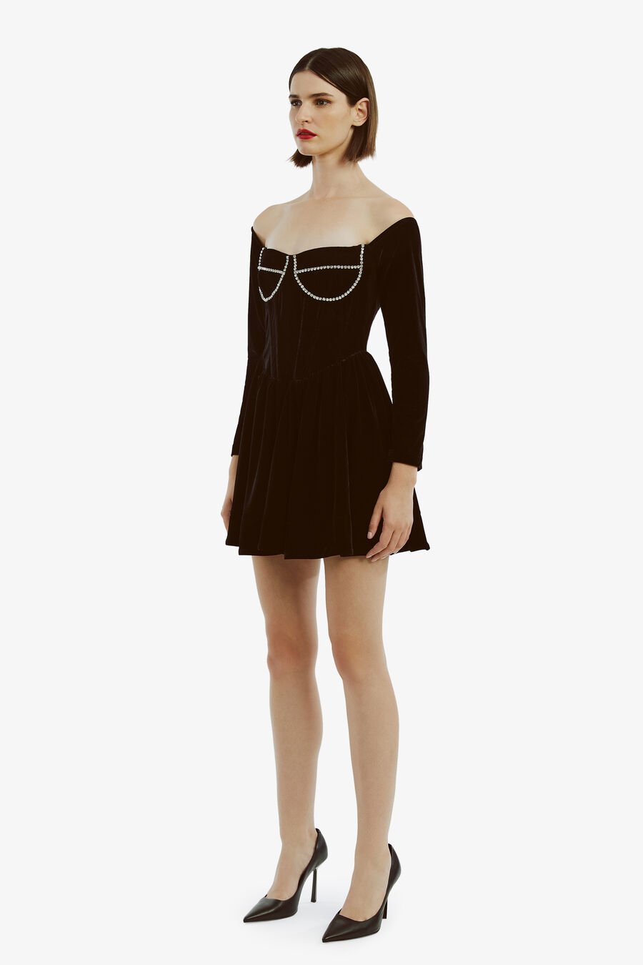 Emlyn Velour Mini Dress