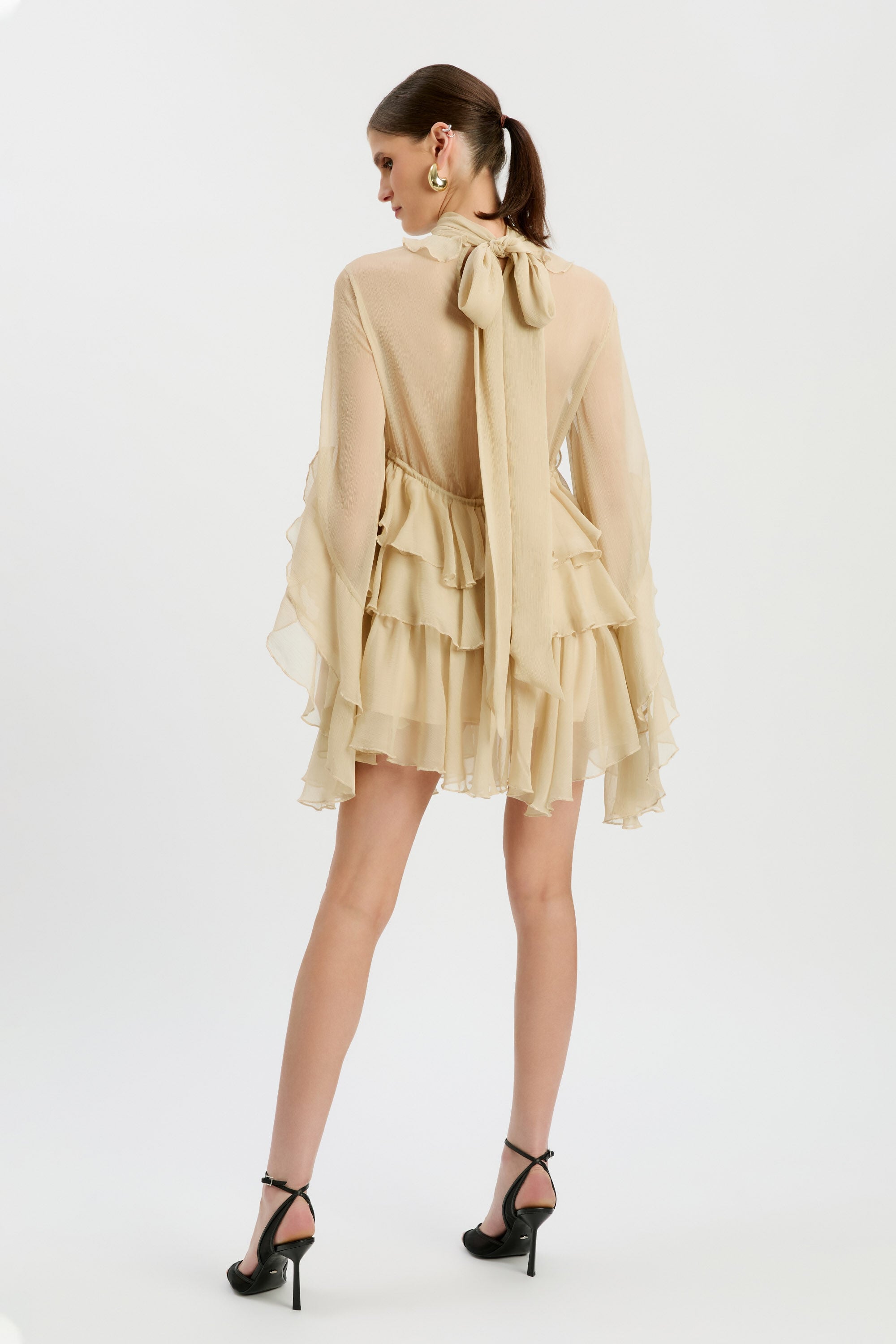 beige bardot dress Bardot  Adoni Crochet Midi Dress  Beige  Beige