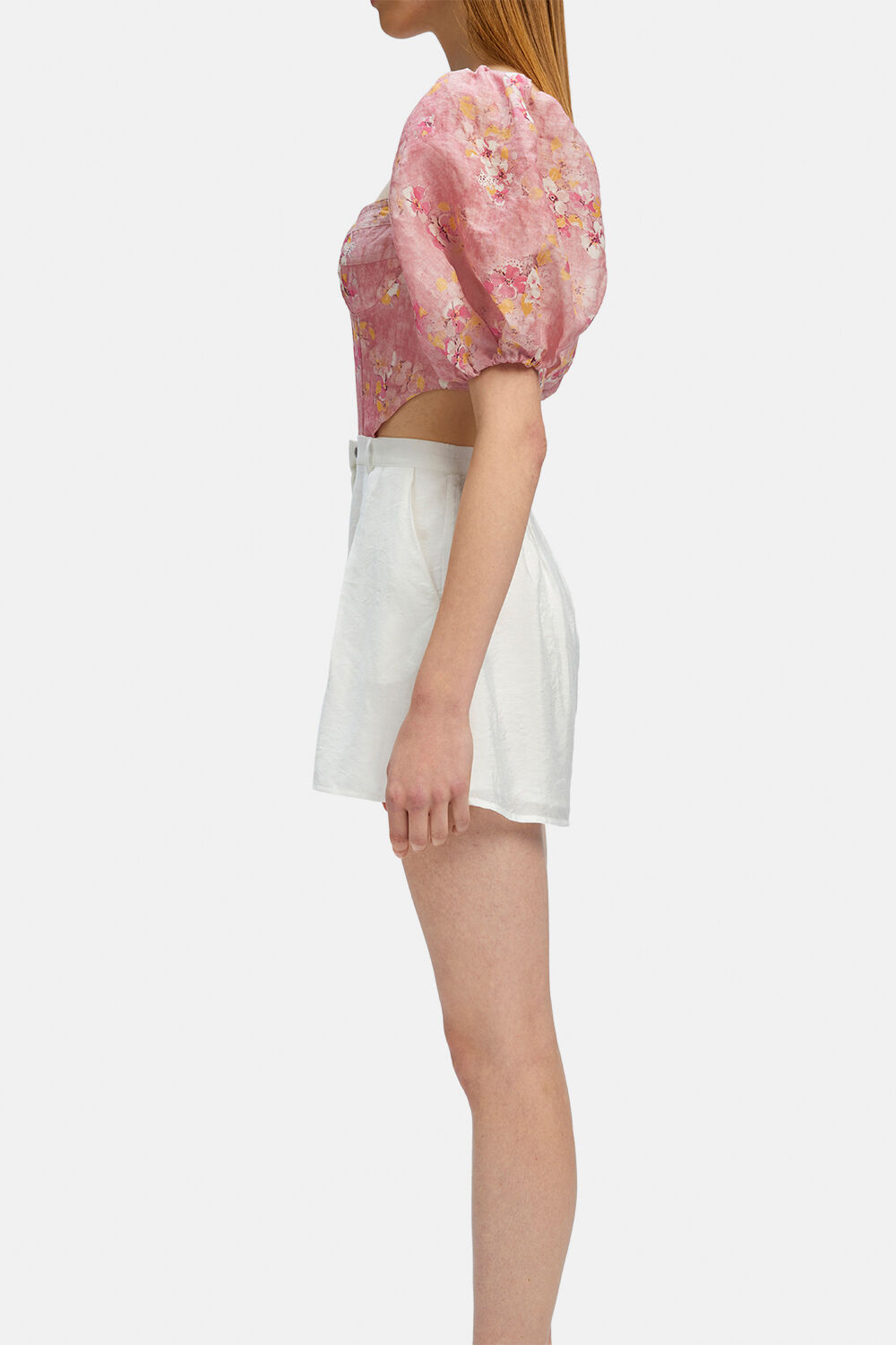 KIAH CORSET TOP in colour PINK T DYE