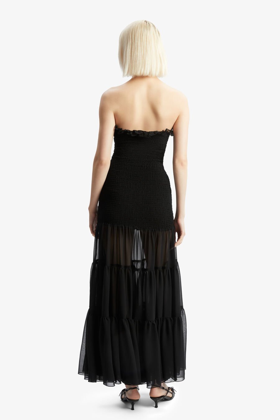 AZURA STRAPLESS MAXI DRESS in colour BLACK