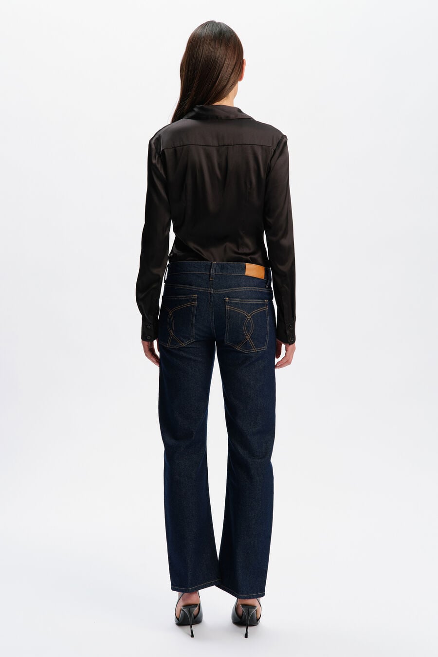 Trina Fitted Satin Shirt