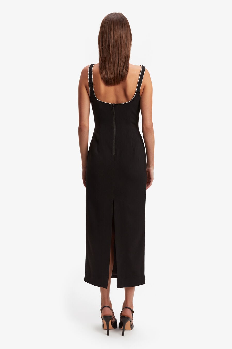 knee length dresses for ladies Sleeveless Rib Knit Midi Dress