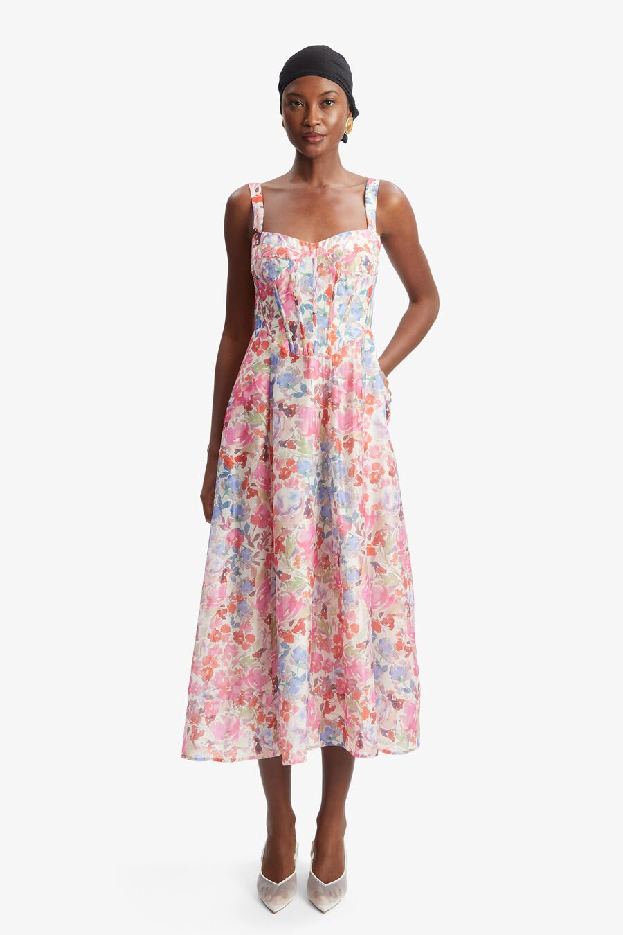 Lilah Corset Midi Dress