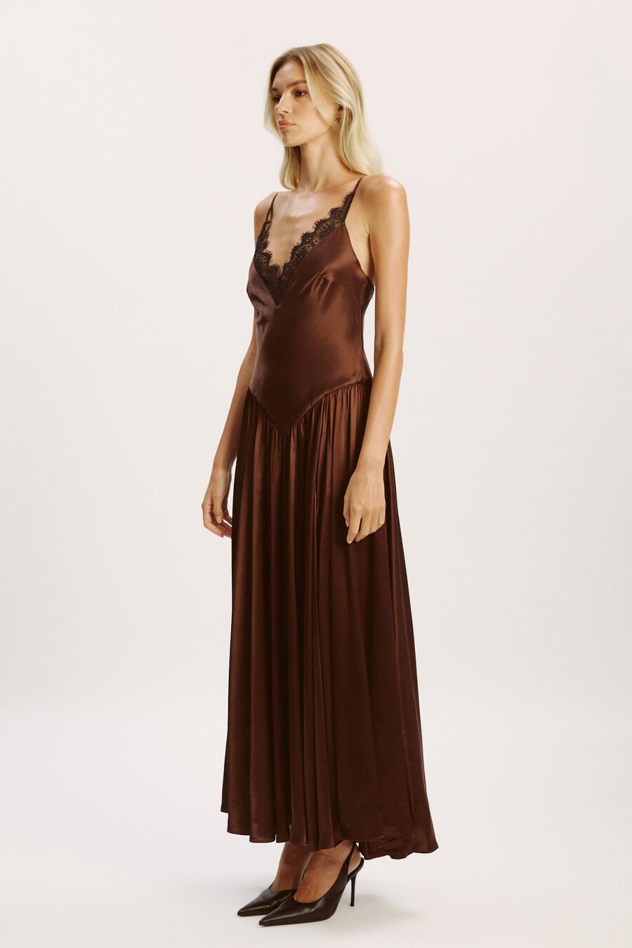 Aderia Lace Detail Maxi Dress