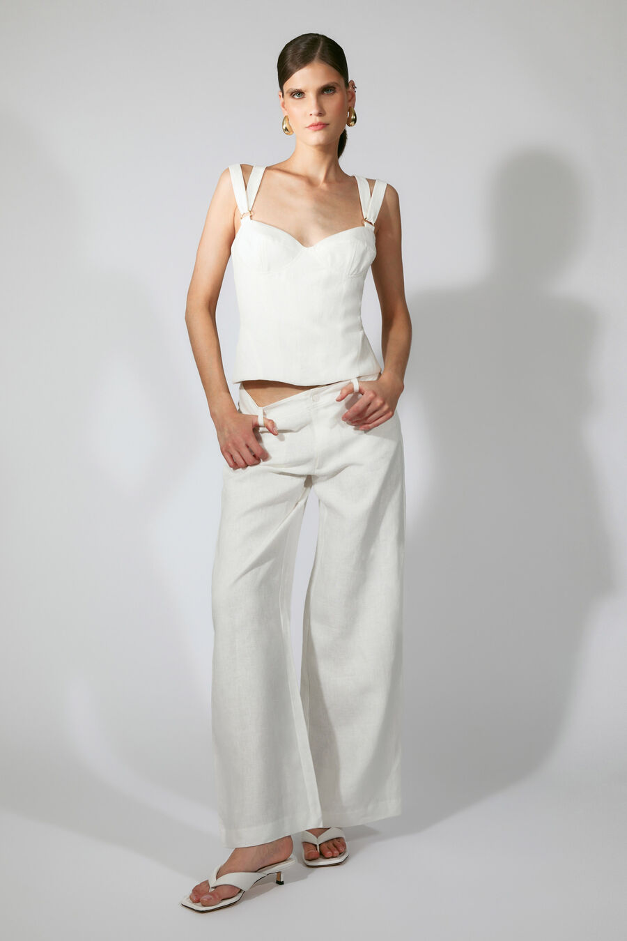 Serafina Linen Mid Rise Pant