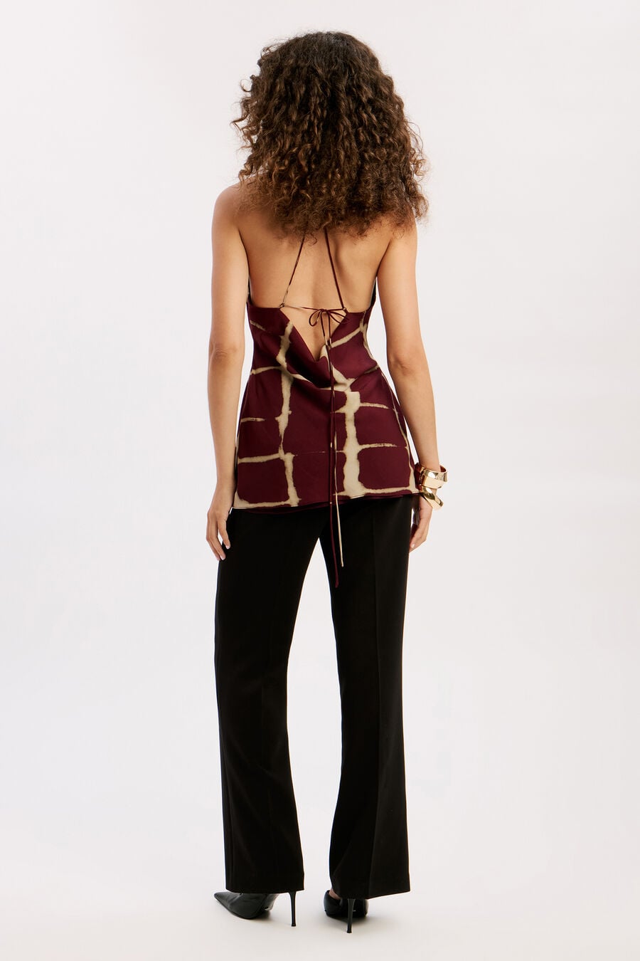 Pascal Printed Cowl Neck Top