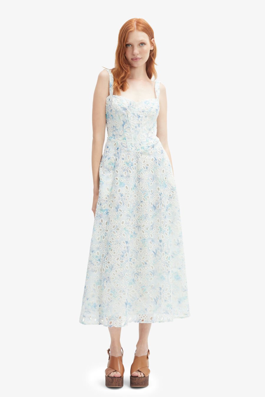 Adaline Broderie Midi Dress