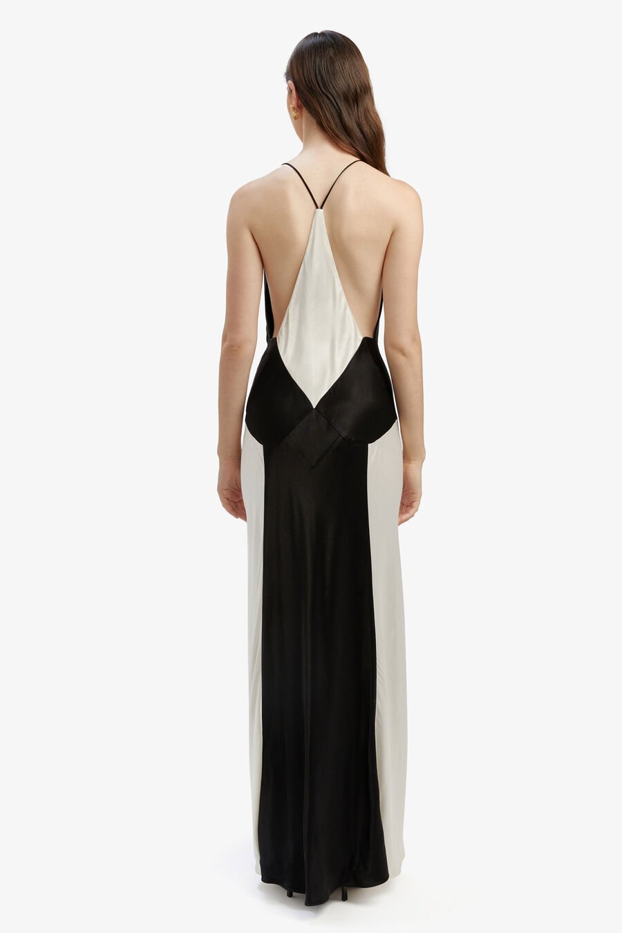 ADORA CONTRAST MAXI DRESS in colour Black Ivory