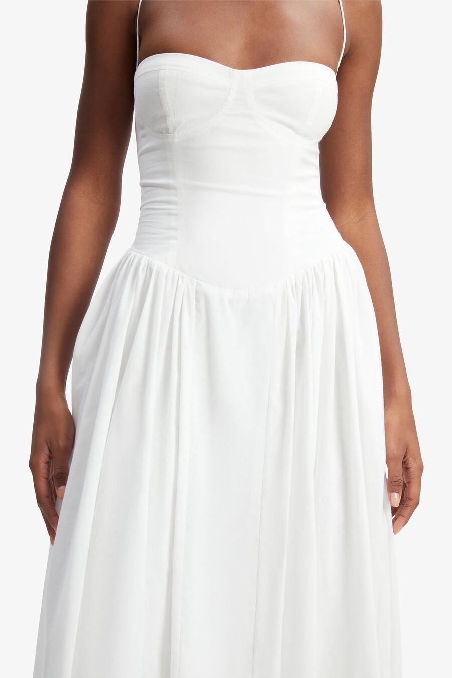 ESTIE COTTON MAXI DRESS in colour Orchid White