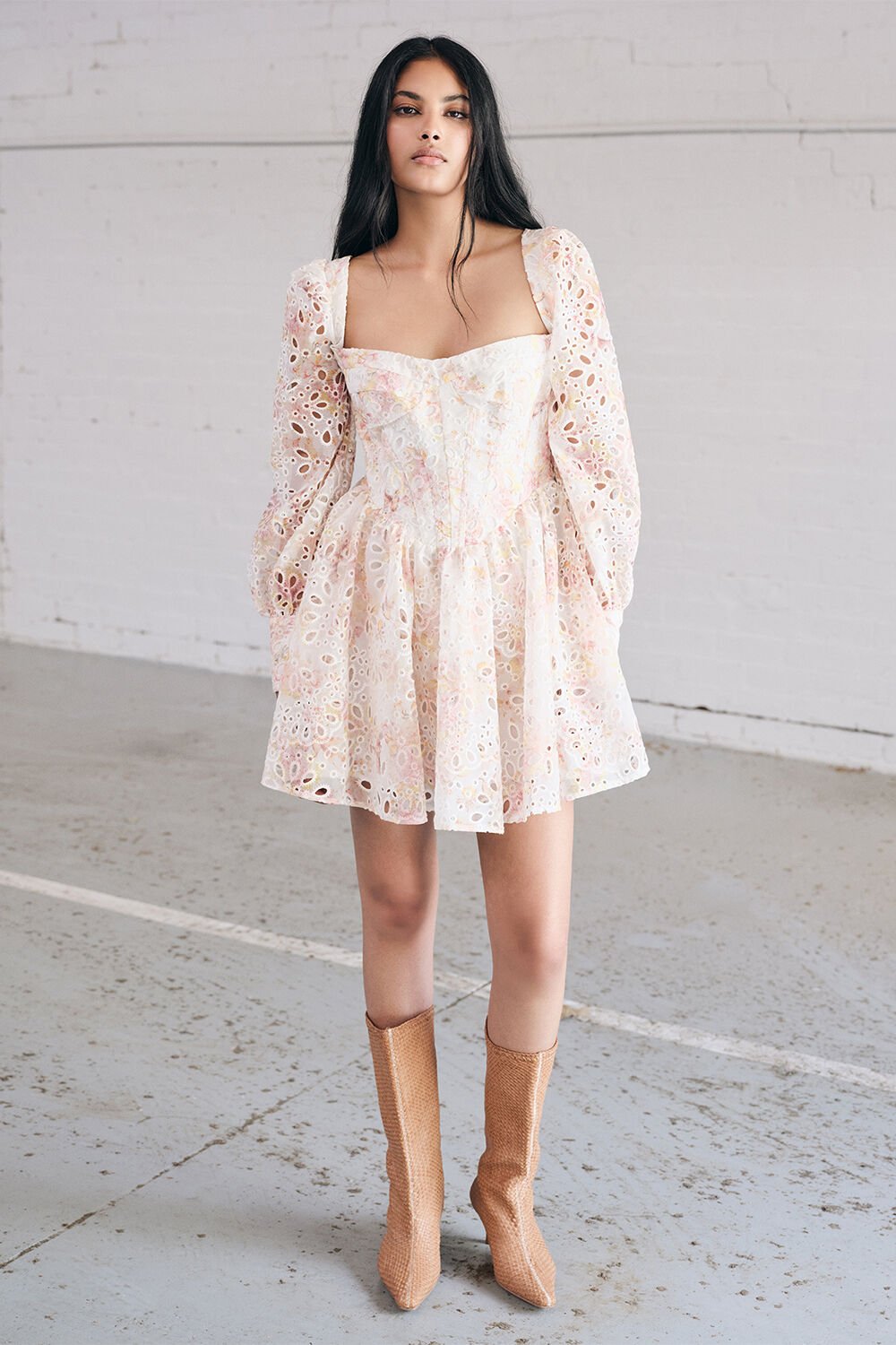 Bardot flounce dress hot sale