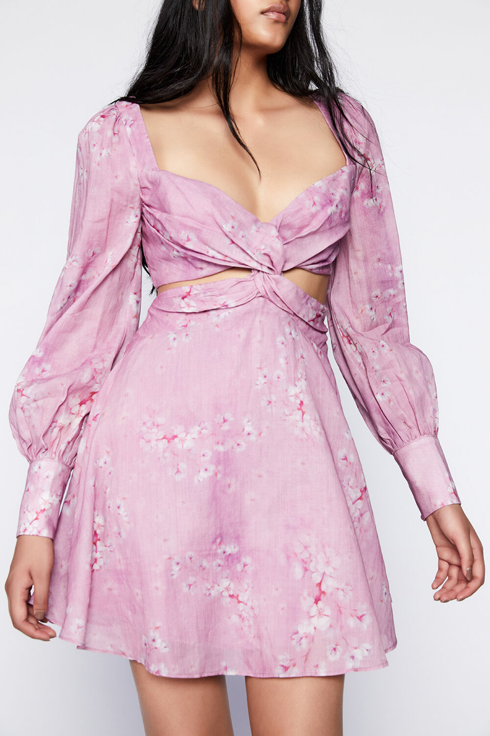 FLORITA MINI DRESS in colour PEACH WHIP