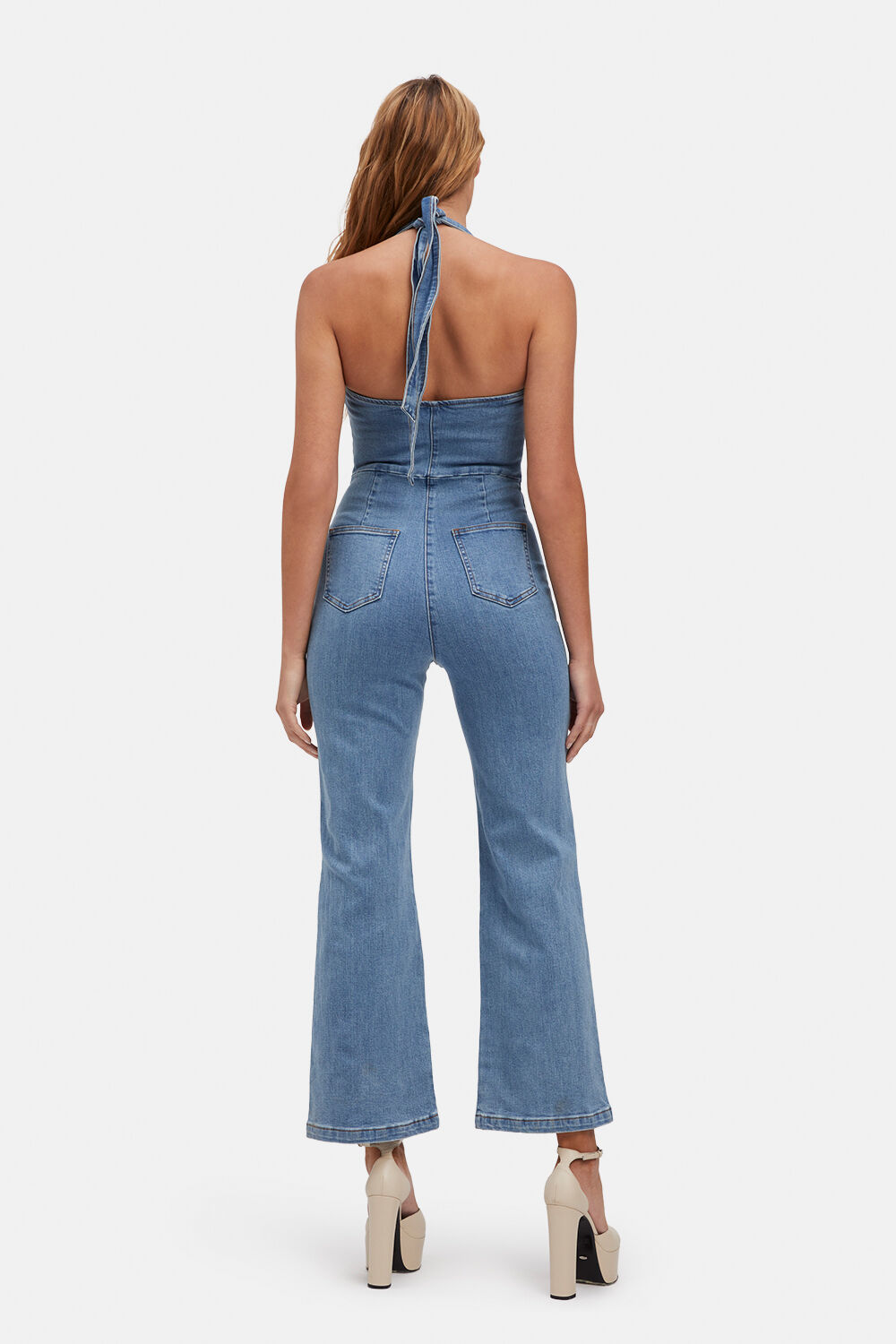 LEE HALTER PANTSUIT in colour MIDNIGHT NAVY