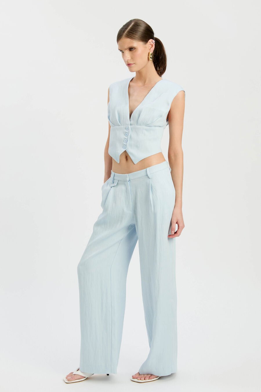 GEORDY HIPSTER PANT in colour Soft Blue