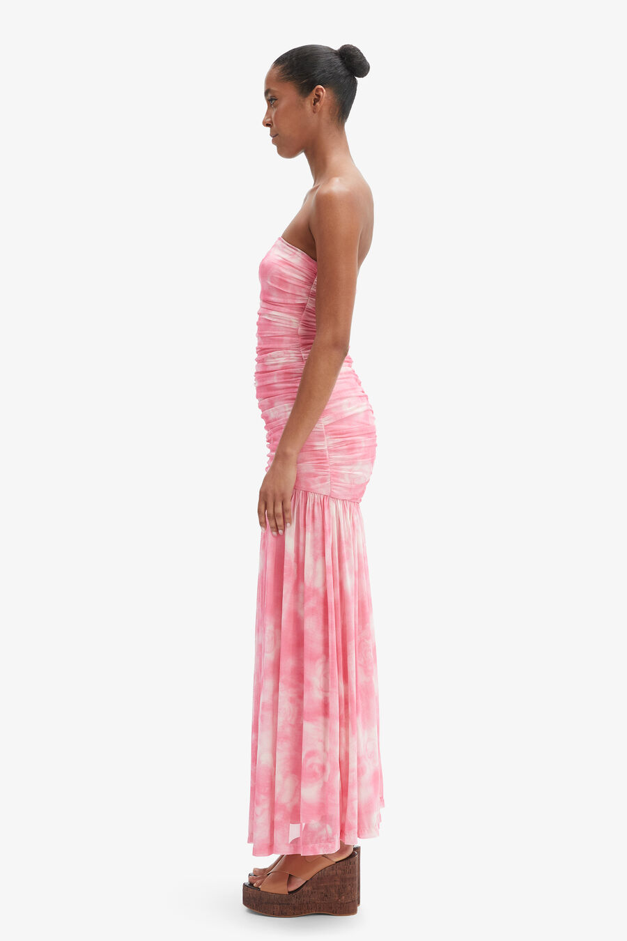 Solana Printed Mesh Maxi Dress
