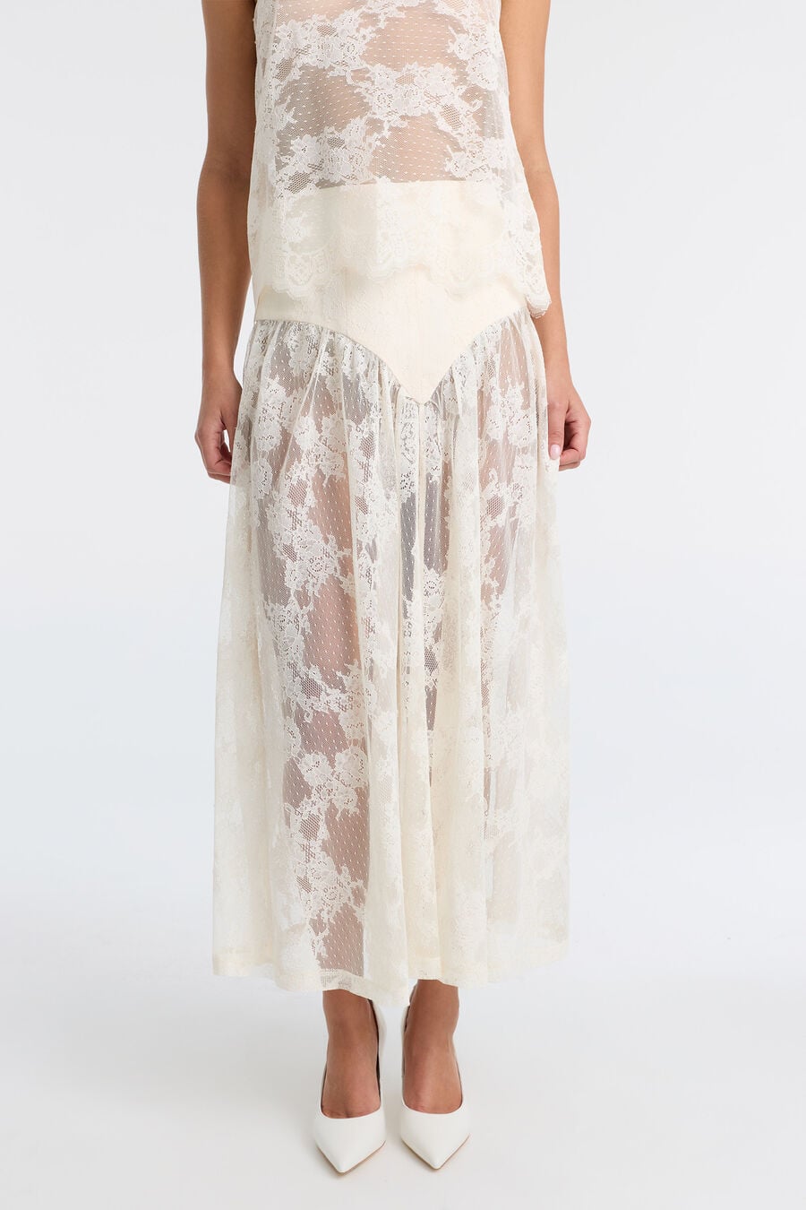 Hildie High Waisted Midi Skirt