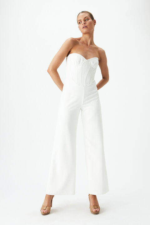 CASSIAN TAILORED PANTSUIT in colour CLOUD DANCER