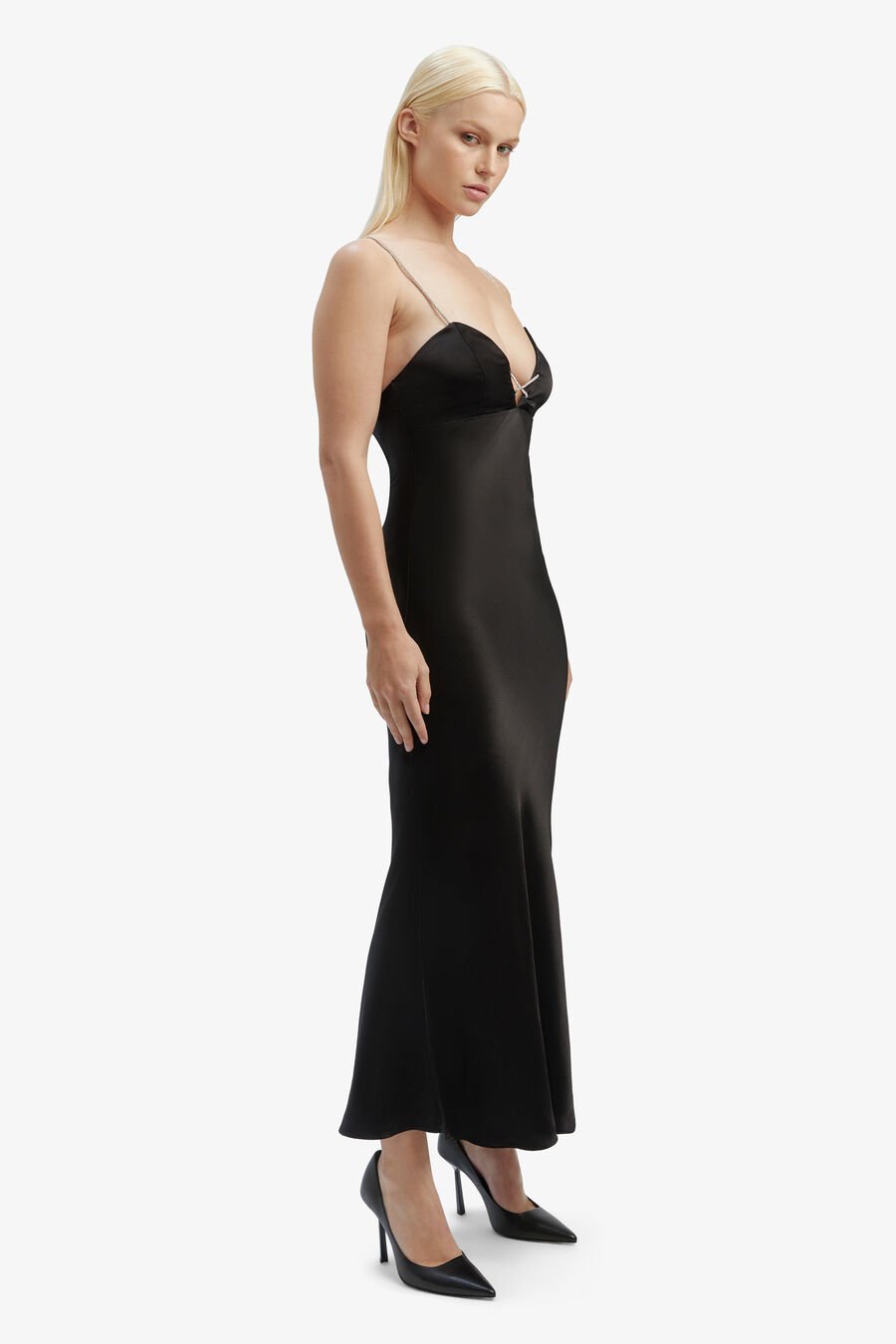 LILI MIDI DRESS in colour BLACK