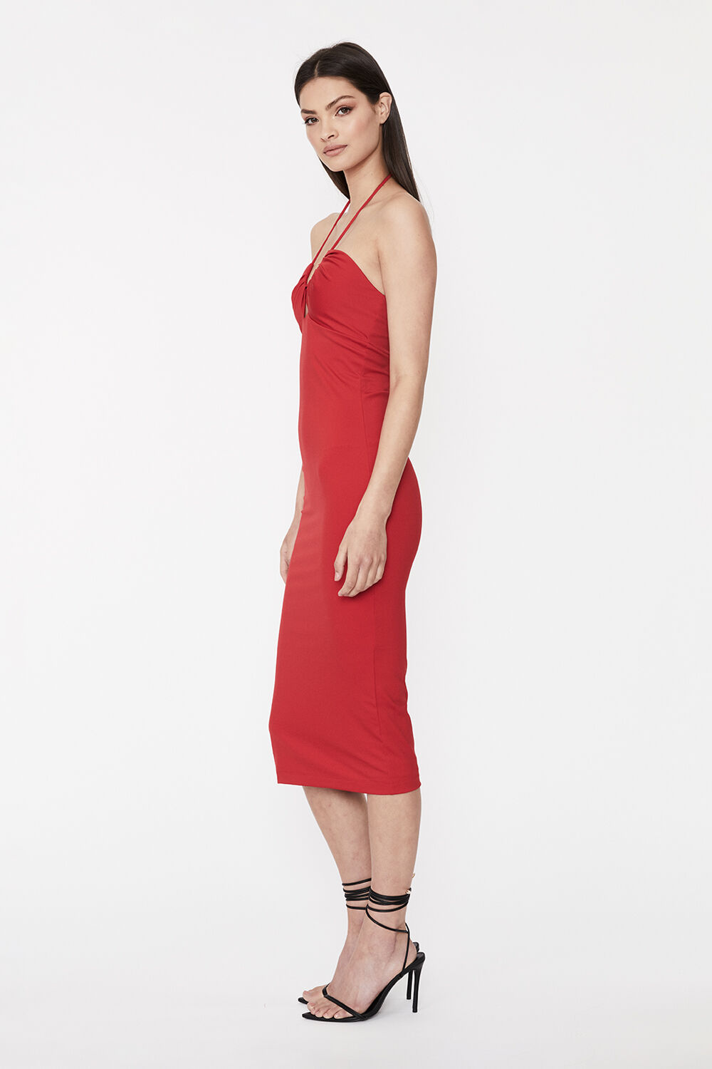Lea lace up midi dress sale