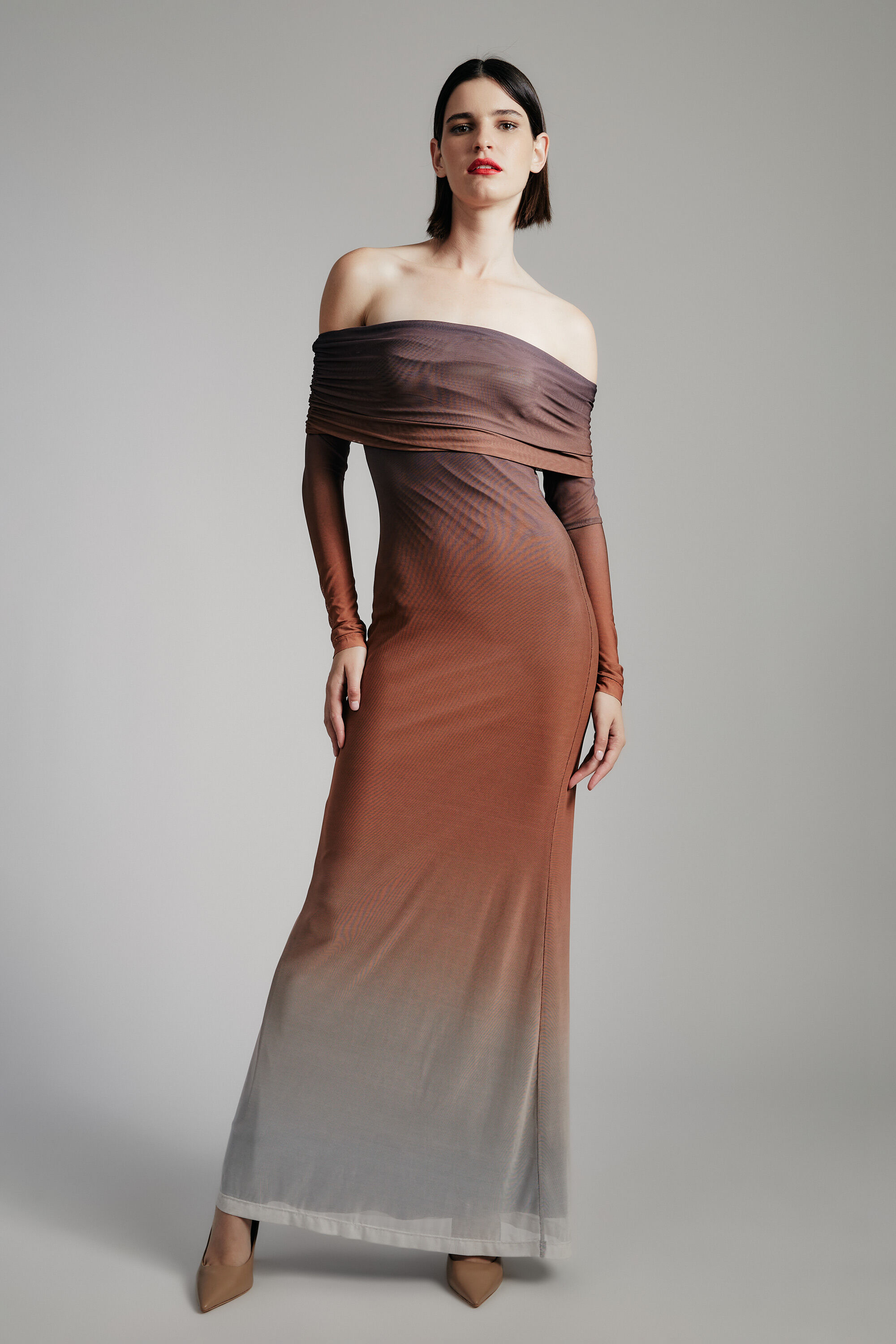Lizetta bardot maxi shop dress