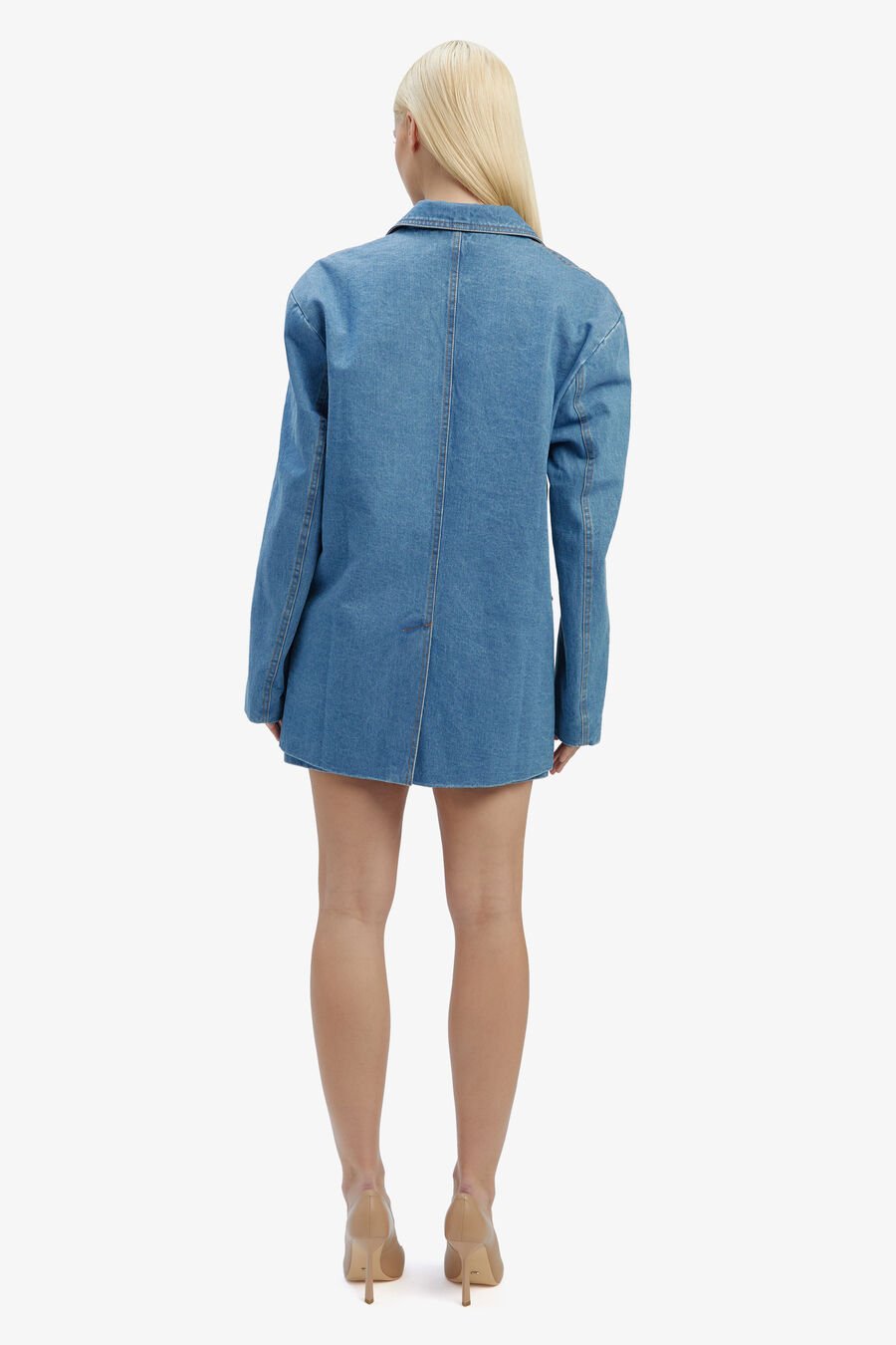 ABI DENIM OVERSIZED BLAZER in colour VINTAGE
