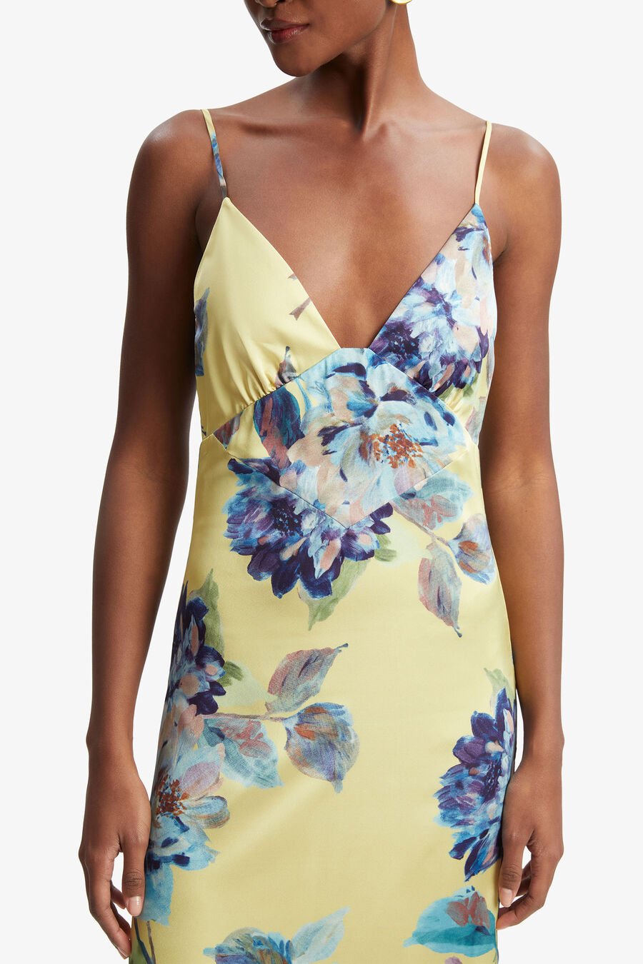 WINTOUR MIDI SLIP DRESS in colour Bold Blue Floral