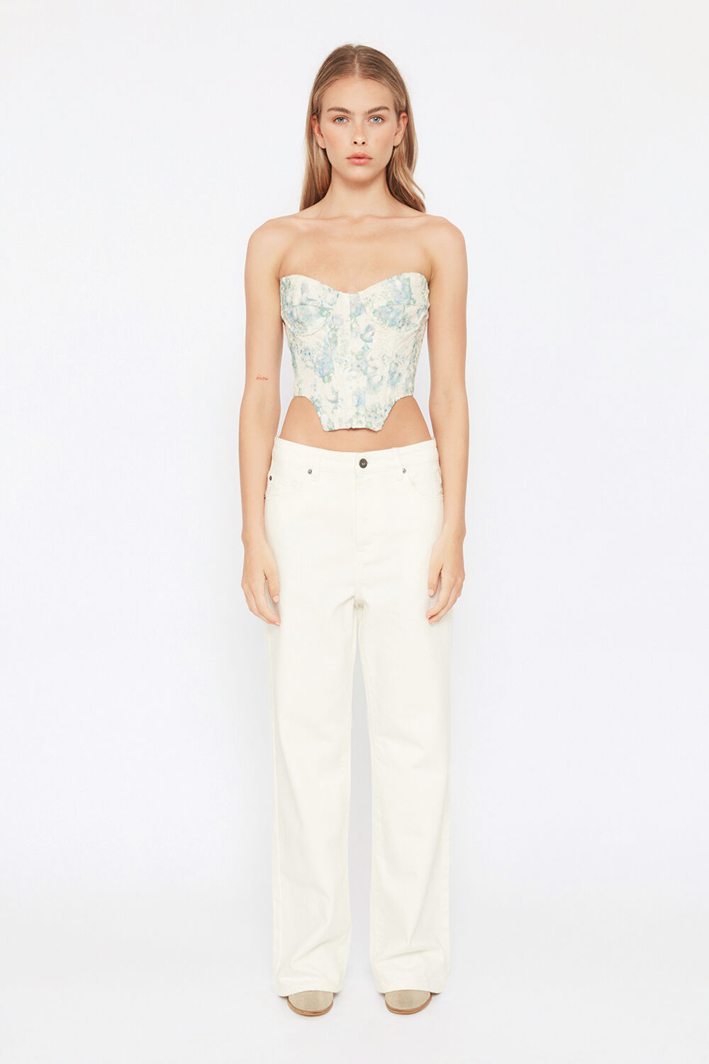 LILA BUSTIER in colour MAJOLICA BLUE